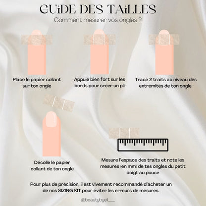 Sizing kit pour press on nails