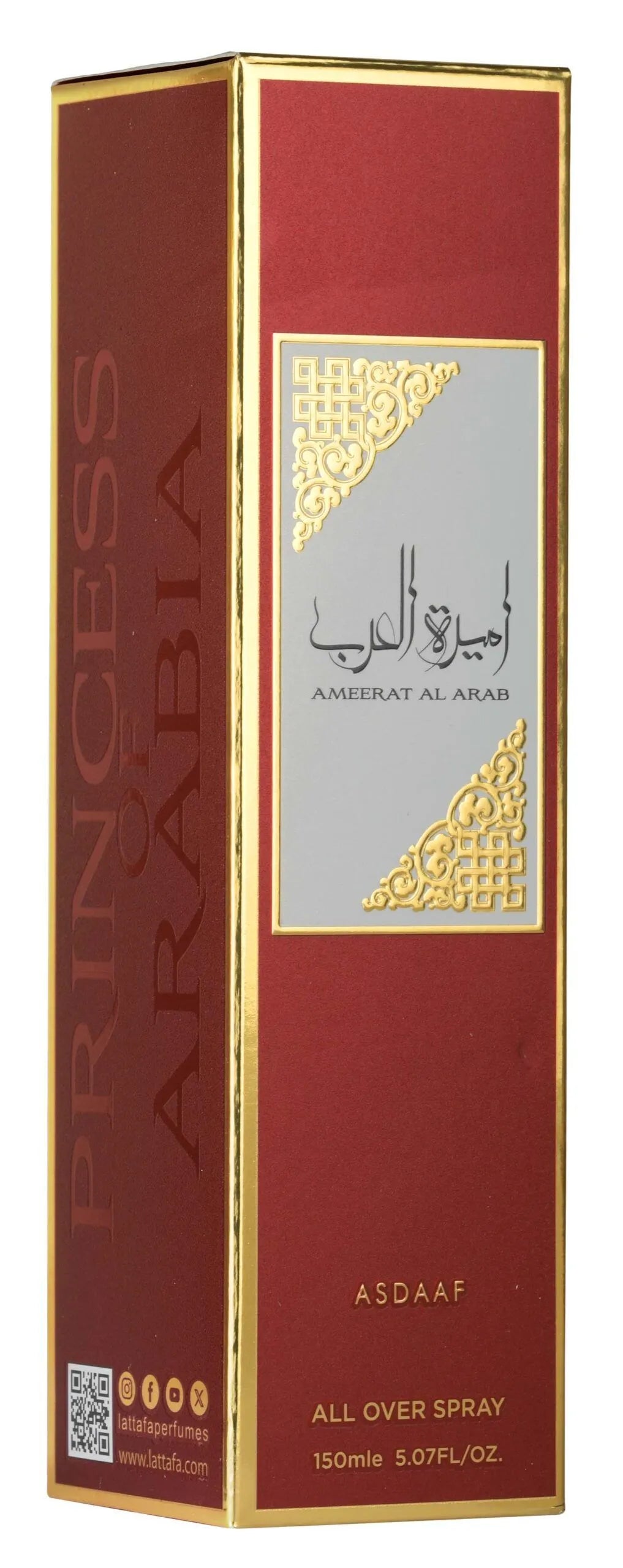 Lattafa brume all over spray corps et cheveux - Ameerat al arab