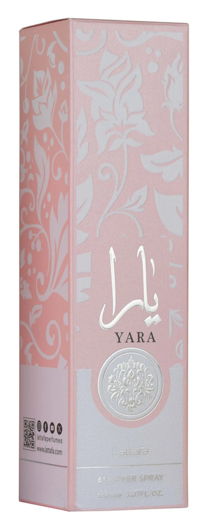 Lattafa brume all over spray corps et cheveux - yara rose